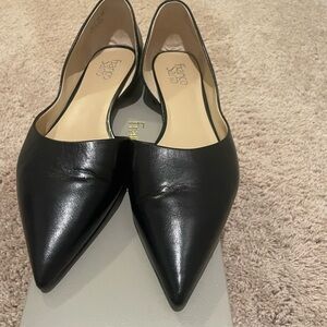 Franco Sarto Women's Sleek Black Leather Flats